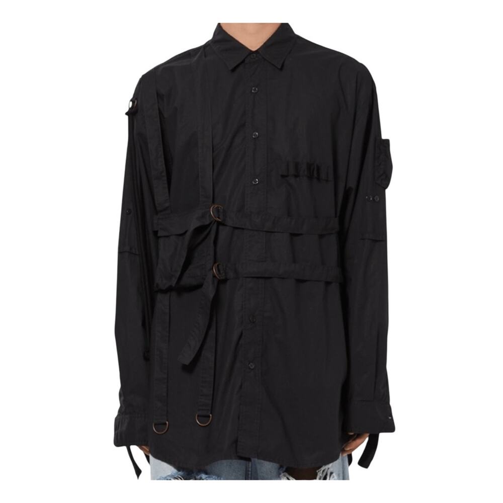 Raf Simons Archive Redux SS03 Consumed Shirt Black 50 Outside Pockets & Straps